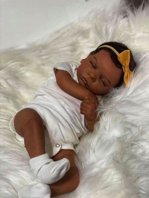 20 Reborn Baby Dolls Black African American Realistic Silicone Romy xmas gift