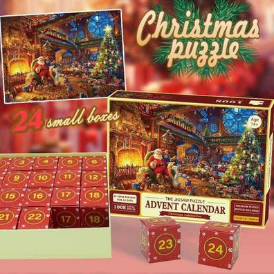 Weihnachts-Adventskalender Puzzle 24 Boxen Puzzles fur den Countdown NEU