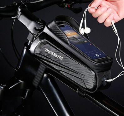 Takezero Rahmentasche Fahrradtasche Handyhalterung Wasserdicht 6.8'' Handytasche