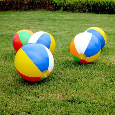 6 stuecke Aufblasbare Kugel Bunte tragbare robuste Strandball zum Geburtstag