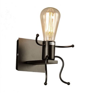 Kreative Vintage Wandleuchte LED Industrie Wandlampe Eisen E27 Innen Art Deco DE