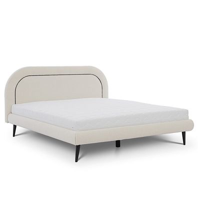 Schlafzimmer Möbel Weißes Bett Modernes Textilbett Polster Doppelbett