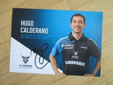Tischtennis Bundesliga Ochsenhausen Saison 23/24 Hugo Calderano - hands. Autogramm!