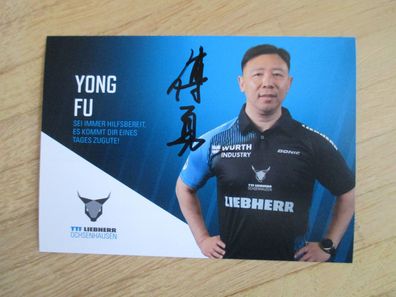 Tischtennis Bundesliga Ochsenhausen Saison 23/24 Yong Fu - hands. Autogramm!