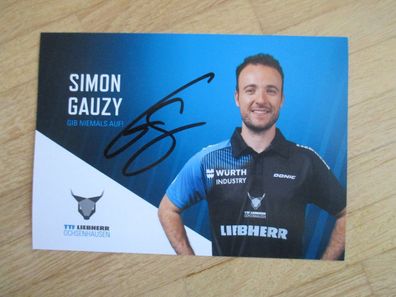 Tischtennis Bundesliga Ochsenhausen Saison 23/24 Simon Gauzy - hands. Autogramm!