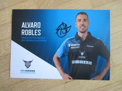 Tischtennis Bundesliga Ochsenhausen Saison 23/24 Alvaro Robles - hands. Autogramm!