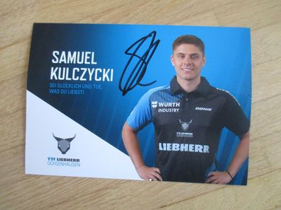 Tischtennis Bundesliga Ochsenhausen Saison 23/24 Samuel Kulczycki - hands. Autogramm!