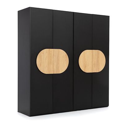 Schwarzer Kleiderschrank Moderne Schlafzimmer Möbel Luxus Holz Schrank