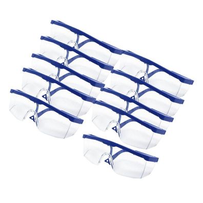 Pack Schutzbrille Augenschutz mit klaren Gläsern Running Labs Staubdicht 10 O8W6