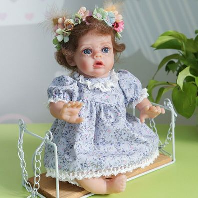 35CM Reborn Baby Doll Soft Cloth Body Elf Collection Toy Kids Birthday Gift