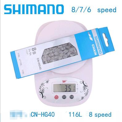 Shimano CN-HG40 Kette 116 Glieder 6/7/8-fach mit Quick-Link HG 40 Fahrradke X4I4