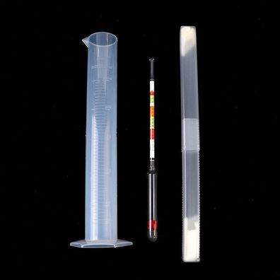 3Pcs/ set Triple Scale Alcohol Hydrometer and Test Jar for Home Brew Wine BeOY CJ