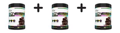 3 x Genius Nutrition 100% Soy Protein Isolate (900g) Chocolate
