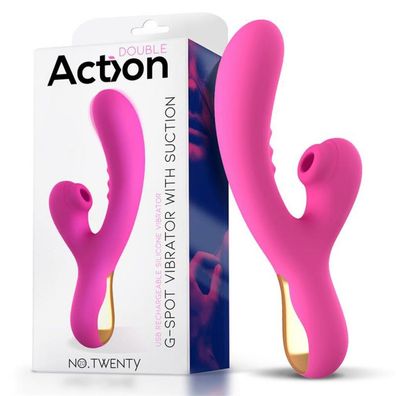 Nr. Zwanzig G-Punkt-Vibrator mit Klitoris-Sauger USB-Silikon