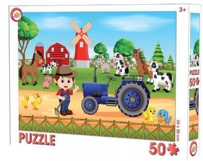Treffl Puzzle 50 Teile Bauerhof Traktor Puzzle, Neu ab 3 Jahre
