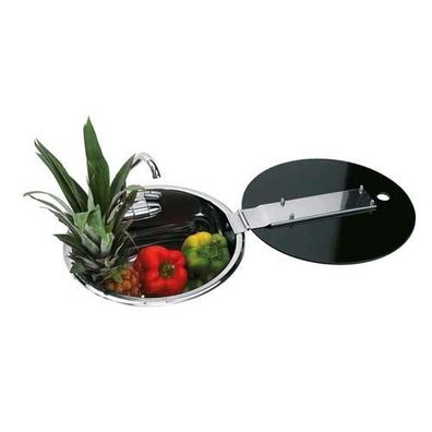 BUKH PRO ROUND SINK WITH Tempered GLASS COVER Z0800305