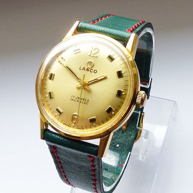 Schöne Lanco Swiss Classic 17Jewels Herren Vintage Armbanduhr in Top Zustand