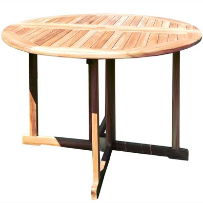 Gartentisch Savona Rund Teak Massivholz Durchmesser 100 cm von Teako Design