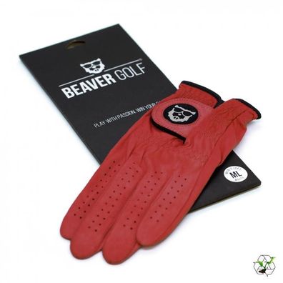 BEAVER GOLF Orginal BEAVER Handschuh 'Red Velvet'