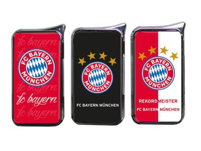 Metallfeuerzeuge "FC Bayern Mettal Chrom" 3er set mix