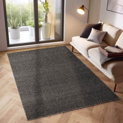Kurzflor Teppich für alle Wohnräume und Zimmer 4mm Florhöhe meliert glänzend