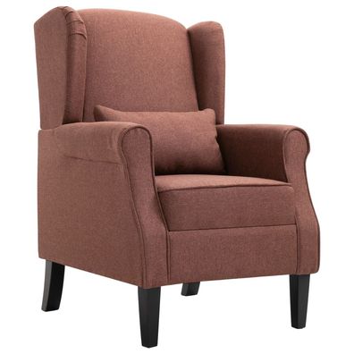 vidaXL Sessel Braun Stoff