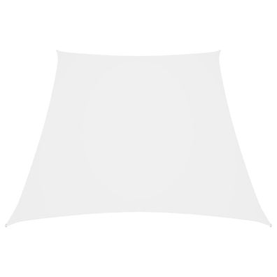 vidaXL Sonnensegel Oxford-Gewebe Trapezform 4/5x4 m Weiß