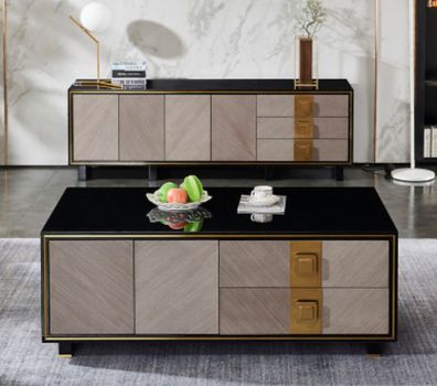 Wohnzimmer Design Tische Möbel Luxus Beistelltisch Holz Modern Couchtisch