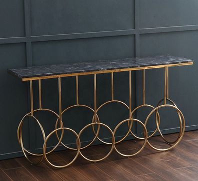 Wohnzimmertisch Luxus Möbel Konsolentisch Edelstahl Design Gold Neu