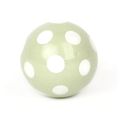 Knauf Ball Polka Dot grün/ weiß