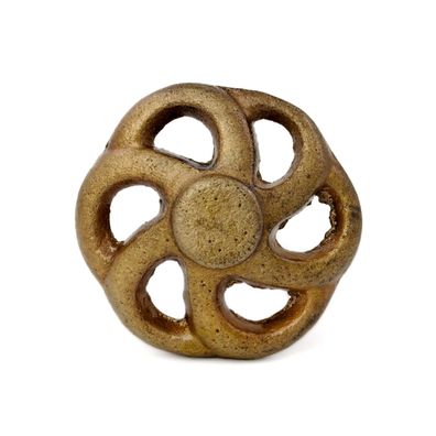 Knauf Eisen in der Form eines Rades in braun