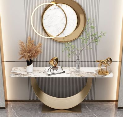 Konsolen Wohnzimmer Beistelltisch Modern Design Möbel Holz Gold Neu