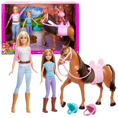 Reitspaß Spiel-Set | Mattel GXD65 | Puppen Barbie & Stacie mit Pferd