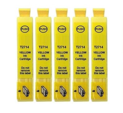 5 kompatible Patronen T2714 yellow für Epson WF-7610 WF-7615 WF-7620 WF-7710