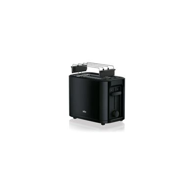 Braun PurEase HT3010BK Toaster, Krümelschublade, 1000 Watt, schwarz
