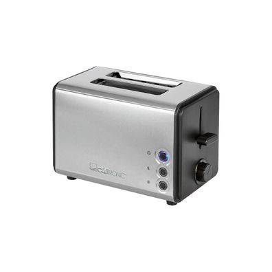 Clatronic TA 3620 Toaster, 2 Scheiben, Brötchenaufsatz, Edelstahlgehäuse (...