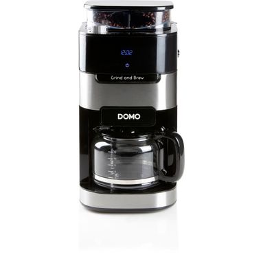 DOMO DO721K Kaffeemaschine, Bohnenbehälters: 200g, 1,5L, 12 Tassen, Touch-T...