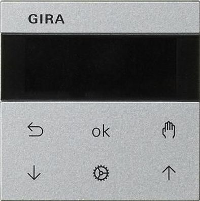 Gira 536626 System 3000 Jalousieuhr Display, System 55, Farbe Alu