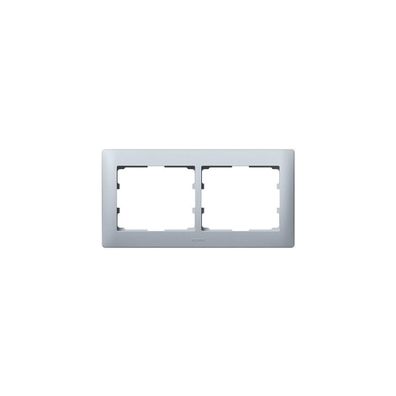 Legrand Rahmen 2-fach waagerecht Galea soft Aluminium (771302)