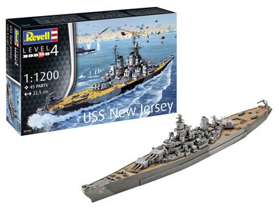 Revell Battleship USS New Jersey Kriegschiff in 1:1200 Revell 05183 Bausatz