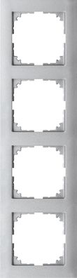 M-Pure-Rahmen, 4fach, aluminium, Merten MEG4040-3660