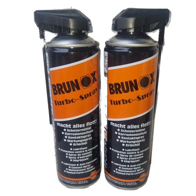2x500mL BRUNOX® TURBO-SPRAY Multifunktionsöl Rostlöser Kriechöl