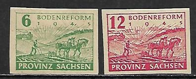 Alliierte Besetzung sowjet. Zone Provinz Sachsen postfrisch Michel-Nr 85-86 mit Falz