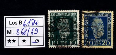 Los B6174: Deutsches Reich Mi. 368/69, gest.