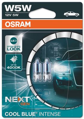OSRAM W5W 12V W2.1x9.5d 5W Cool Blue Intense NextGeneration 4000K Blister 2St