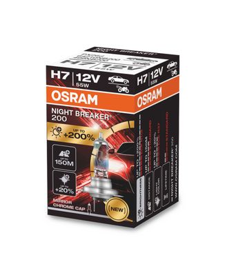OSRAM H7 12V 55W PX26d NIGHT Breaker® 200 + 200% 1St.