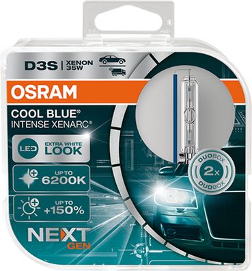 OSRAM D3S 12V + 24V 35W PK32d-5 XENARC COOL BLUE Intense NextGen. 6200K + 150% 2St