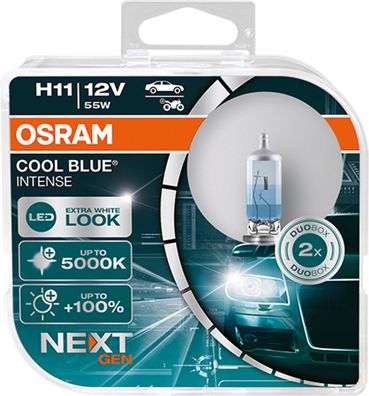 OSRAM H11 12V 55W PGJ19-2 Cool Blue Intense NextGeneration 5000K + 100% 2St
