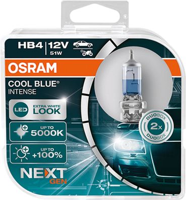 OSRAM HB4 12V 51W P22d Cool Blue Intense NextGeneration 5000K + 100% 2St