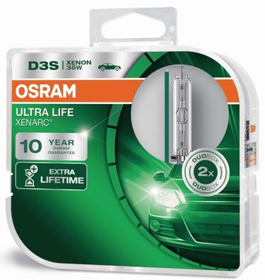 OSRAM D3S 35W PK32d-5 ULTRA LIFE 10 Jahre Garantie 2 St. HCB